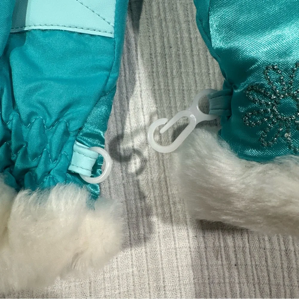 Jumping Beans Teal Mittens w/ Floral Design • Thinsulate Insulation 40g